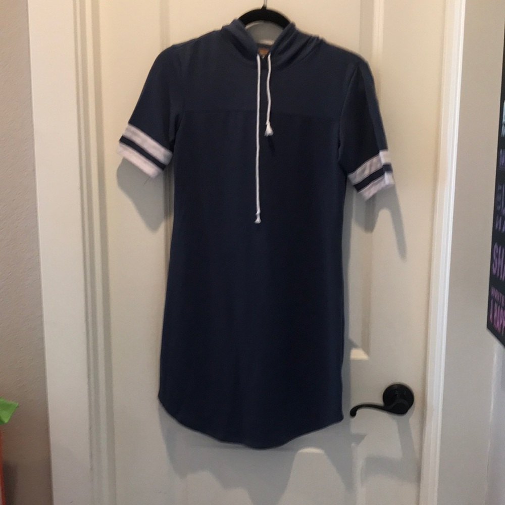 Blue T-shirt dress